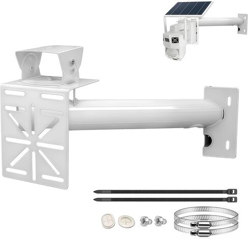دعامة تثبيت لكاميرات المراقبة CCTV - قطر 300 مم (11.81 بوصة) وقطر 40 مم (1.57 بوصة) عمود أنبوبي/حامل جداري، حامل منقار البط قابل للتعديل للوحات الشمسية/الكاميرات المزدوجة، لوحة محول L عالمية in Kuwait