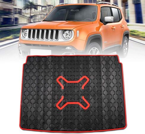 Cartist Cargo Liner متوافق مع 2015-2023 Jeep Renegade Trunk Mat Car Rear Boot Liner Black-Red in Saudi Arabia