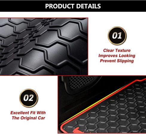 Cartist Cargo Liner متوافق مع 2015-2023 Jeep Renegade Trunk Mat Car Rear Boot Liner Black-Red in Saudi Arabia