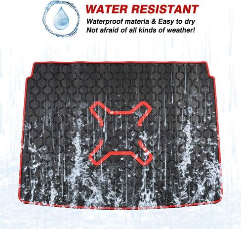 Cartist Cargo Liner متوافق مع 2015-2023 Jeep Renegade Trunk Mat Car Rear Boot Liner Black-Red in Saudi Arabia