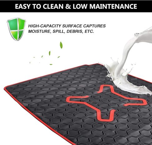 Cartist Cargo Liner متوافق مع 2015-2023 Jeep Renegade Trunk Mat Car Rear Boot Liner Black-Red in Saudi Arabia