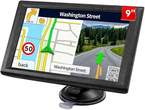 نظام تحديد المواقع العالمي (GPS) لسيارة بيك اب شاحنة RV، خريطة غير متصلة بالإنترنت 2026 مع تحديثات مجانية مدى الحياة، شاشة لمس عالية الدقة مقاس 9 بوصة، ملاحة عبر الأقمار الصناعية، توجيه صوتي، تنبيهات السرعة وحركة المرور، توجيه مخصص للشاحنات in Kuwait