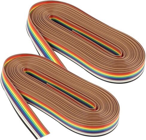 Homoyoyo 2rolls Rehearsal Line Package Roll Flat Ribbon Cable Rainbow Jumper Cable in Kuwait