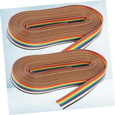 Homoyoyo 2rolls Rehearsal Line Package Roll Flat Ribbon Cable Rainbow Jumper Cable in Saudi Arabia