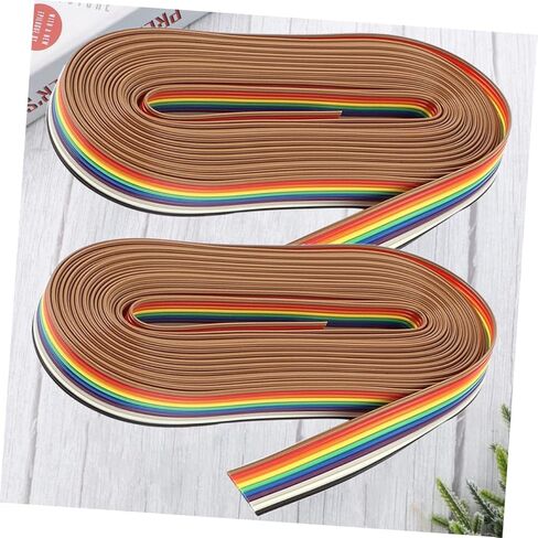 Homoyoyo 2rolls Rehearsal Line Package Roll Flat Ribbon Cable Rainbow Jumper Cable in Kuwait