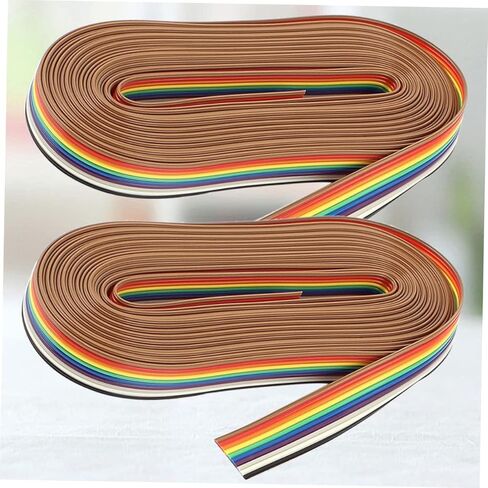 Homoyoyo 2rolls Rehearsal Line Package Roll Flat Ribbon Cable Rainbow Jumper Cable in Saudi Arabia