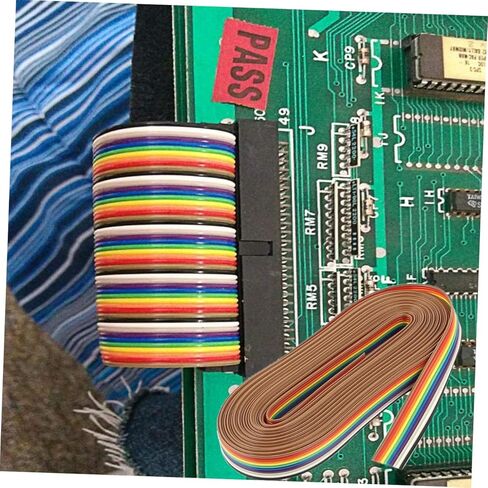 Homoyoyo 2rolls Rehearsal Line Package Roll Flat Ribbon Cable Rainbow Jumper Cable in Kuwait