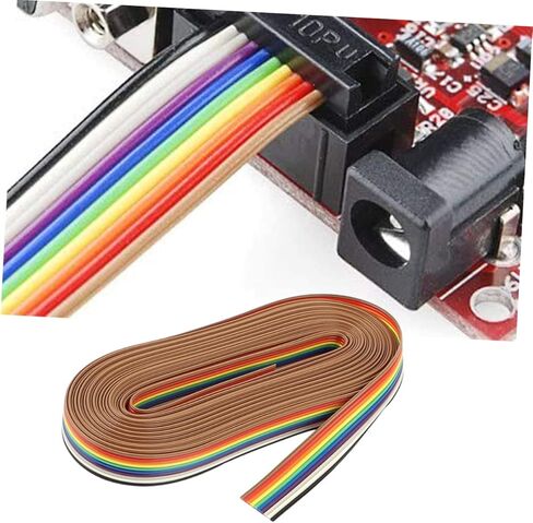 Homoyoyo 2rolls Rehearsal Line Package Roll Flat Ribbon Cable Rainbow Jumper Cable in Kuwait