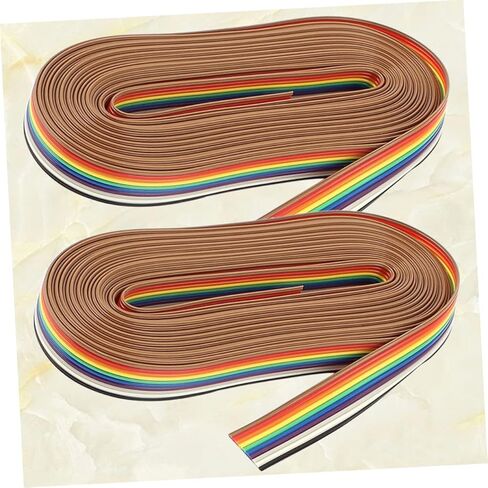 Homoyoyo 2rolls Rehearsal Line Package Roll Flat Ribbon Cable Rainbow Jumper Cable in Kuwait