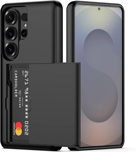 Nvollnoe for Samsung S26 Ultra Case with Card Holder Dual Layer Heavy Duty Protective Case Hidden Card Slot Slim Wallet Case for Samsung S26 Ultra 6.9''(Black) in Kuwait