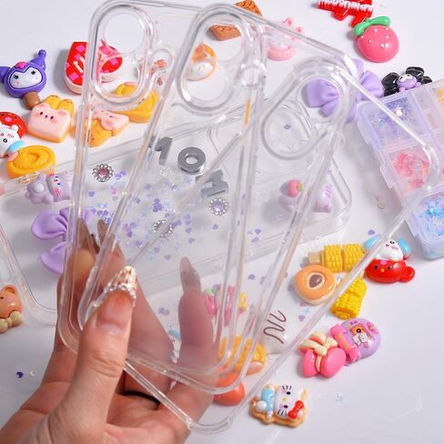 Stino 5 Pack Phone Junk Case for iPhone 13 14 15 16، حافظات شفافة كريستالية شفافة مزخرفة بتصميم مخصص (لهاتف iPhone 16) in Kuwait