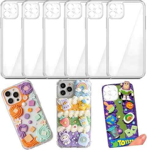 Stino 5 Pack Phone Junk Case for iPhone 13 14 15 16، حافظات شفافة كريستالية شفافة مزخرفة بتصميم مخصص (لهاتف iPhone 16) in Kuwait