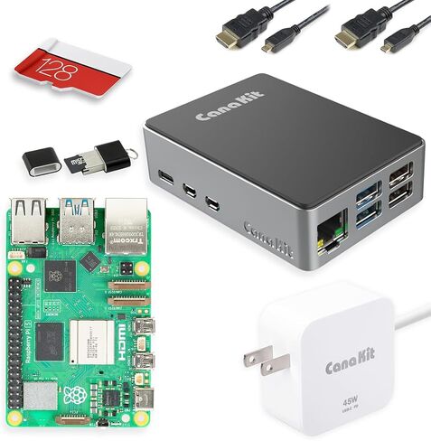 Raspberry Pi 5 Starter Kit PRO - Aluminum (128GB Edition) (8GB RAM) in Saudi Arabia