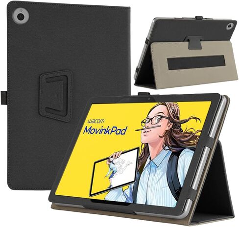 [NSFN] for Wacom MovinkPad 11 Tablet Case,Wacom Android Mobile Drawing Tablet 11.45" inch Protective Case with Handheld Band Premium PU Leather StandFunction Easy to Hold, Stand Function,Black in Kuwait