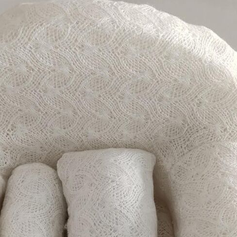 Newborn Photography Props Sofa Set Photography Cushion Infant Posing Pillow Woven Cloth Suitable for Studio Shower Birthday Party, White, 29cm in Kuwait