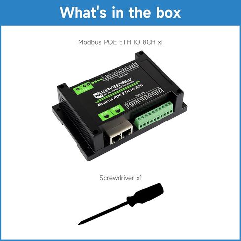 KLAYERS Industrial 8-Channel Ethernet Input/Output Module with Modbus RTU/TCP and PoE Support in Kuwait