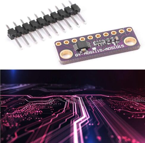 2PCS 16 Bit 4 Channel I2C ADS1115/ADS1015 Module ADC Development Board with Programmable Gain Amplifier for Arduino RPi in Kuwait