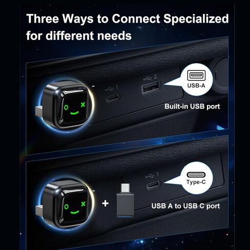 Wireless Adapter, Convert Wired to Wireless for Auto and, Auto Connect Plug and Play, with 5.8GHz WiFi and Bluetooth 5.0, for iOS 10 and 10 in Kuwait