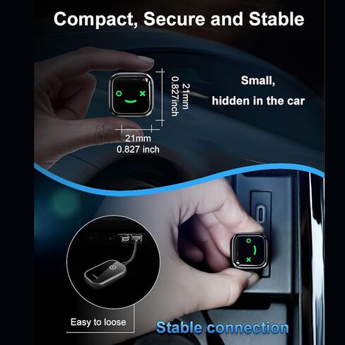 Wireless Adapter, Convert Wired to Wireless for Auto and, Auto Connect Plug and Play, with 5.8GHz WiFi and Bluetooth 5.0, for iOS 10 and 10 in Kuwait