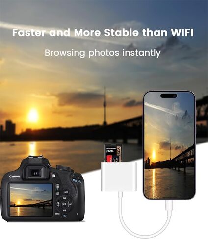 USB C SD Card Reader Adapter, 3 in 1 USB Type C to USB OTG Memory Card Adapter for TF SD Micro SD Cards Compatible with MacBook Pro Air/iPad Pro/Mini/iPhone 15, Galaxy S23 in Kuwait
