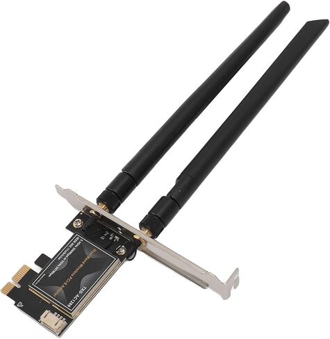 SUNGOOYUE PCIe WiFi 6E Card, AX5400 Mbps Band Wireless Adapter with Bluetooth 5.2, 8DB Dual Antennas, MU MIMO, OFDMA, Ultra Low Latency, for 10 11 Openwrt (with Detachable Antenna Base) in Kuwait