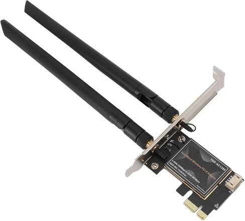 SUNGOOYUE PCIe WiFi 6E Card, AX5400 Mbps Band Wireless Adapter with Bluetooth 5.2, 8DB Dual Antennas, MU MIMO, OFDMA, Ultra Low Latency, for 10 11 Openwrt (with Detachable Antenna Base) in Kuwait