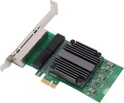 بطاقة شبكة SUNGOOYUE PCIe X1 ذات 4 منافذ، ومحول جيجابت إيثرنت مع شريحة 82571 و4 منافذ RJ45، لأجهزة الكمبيوتر والخوادم الصناعية in Kuwait