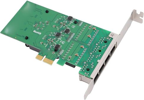 بطاقة شبكة SUNGOOYUE PCIe X1 ذات 4 منافذ، ومحول جيجابت إيثرنت مع شريحة 82571 و4 منافذ RJ45، لأجهزة الكمبيوتر والخوادم الصناعية in Kuwait