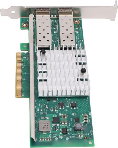 بطاقة شبكة ألياف بصرية PCI E X8 بسعة 10 جيجابايت، ومحول شبكة سطح المكتب ثنائي SFP + منفذ إيثرنت يدعم وحدة تحكم شريحة 82599 ومحول إيثرنت PCI Express in Kuwait