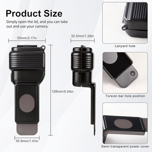 حافظة واقية لجهاز DJI Osmo Pocket 4، هيكل صلب وغطاء شاشة مع بطانة مضادة للخدش، واقي كاميرا محمول مقاوم للسقوط للسفر والاستخدام اليومي in Kuwait