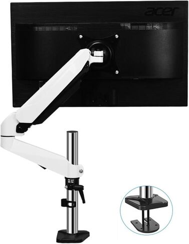 Monitor Arms Single Monitor Arm, Desk Mount Stand for 15"-32" Screens Holds 4.4-17.6 Lbs, Fully Adjustable Gas Spring with Grommet Base Desk Accessories,300mm in Saudi Arabia