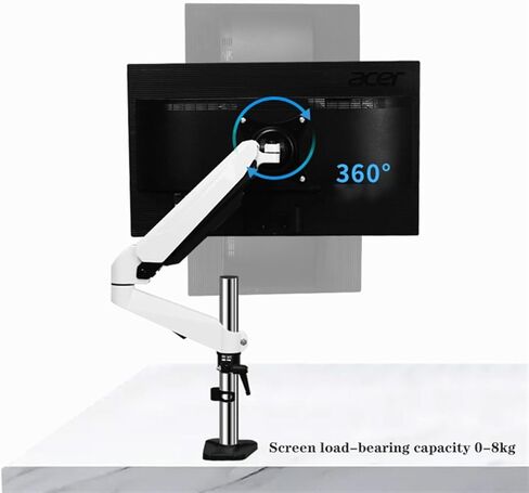 Monitor Arms Single Monitor Arm, Desk Mount Stand for 15"-32" Screens Holds 4.4-17.6 Lbs, Fully Adjustable Gas Spring with Grommet Base Desk Accessories,300mm in Saudi Arabia