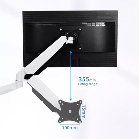 Monitor Arms Single Monitor Arm, Desk Mount Stand for 15"-32" Screens Holds 4.4-17.6 Lbs, Fully Adjustable Gas Spring with Grommet Base Desk Accessories,300mm in Saudi Arabia