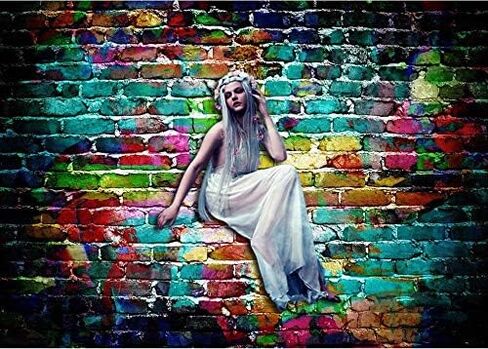 7x5ft Graffiti Photography Backdrops Colorful Brick Wall Photo Background Adults Children Portrait Studio Props Birthday Party Decor Supplies Vinyl in Kuwait