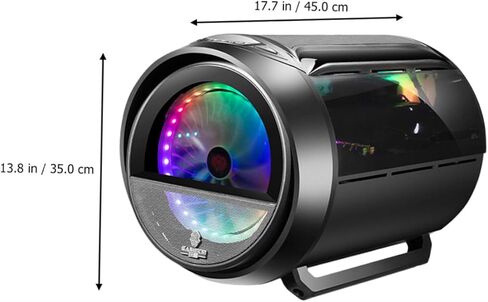 حقيبة كمبيوتر DOITOOL Matx مع تبريد مياه RGB، لوحة بانورامية مستديرة، هيكل سطح مكتب أسود للمكتب المنزلي وإعداد الألعاب in Kuwait