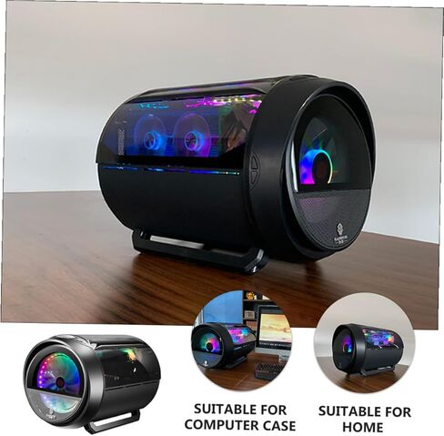 KALLORY Matx Modified Computer Case with Panoramic RGB Tempered Glass, Black Water-Cooling Chassis for Home Office and Gaming Setup in Kuwait