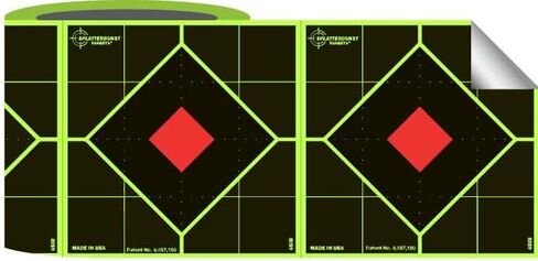 أهداف Splatterburst - لفة من (200) 4 بوصات في العصا وملصقات أهداف إطلاق النار ذاتية اللصق - بندقية - بندقية - مسدس - Airsoft - BB Gun - Pellet Gun - بندقية هوائية - صنع في الولايات المتحدة الأمريكية in Kuwait