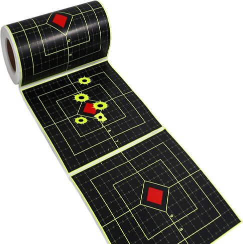 6 Inch 100 Pack Splatter Targets, Reactive Targets Protable Paper Shooting Target Splatter for Shooting Range, Shooting Mat Self-Adhesive Target Stickers Splash Pasters Roll for Indoor Outdoor(1 Roll) in Kuwait