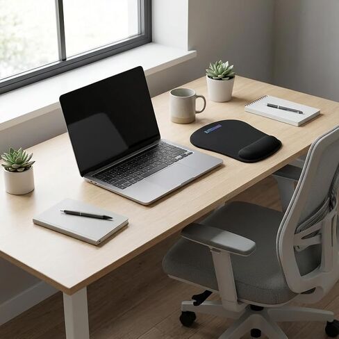 Ergonomic Mouse Pad with Wrist Support, Memory Foam Wrist Rest, Non-Slip Base, Comfortable Office Mousepad for Laptop and PC in Kuwait