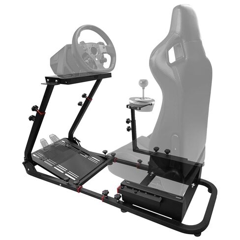 حامل عجلة قيادة قابل للتعديل في قمرة القيادة لمحاكاة السباق مناسب لألعاب Fanatec وThrustmaster وLogitech وMoza Racing على PS5، غير متضمن المقعد والعجلات والدواسة وفرامل اليد in Kuwait