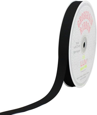 Creative Ideas 50-Yard Solid Grosgrain Ribbon, 5/8-Inch, Black in Saudi Arabia