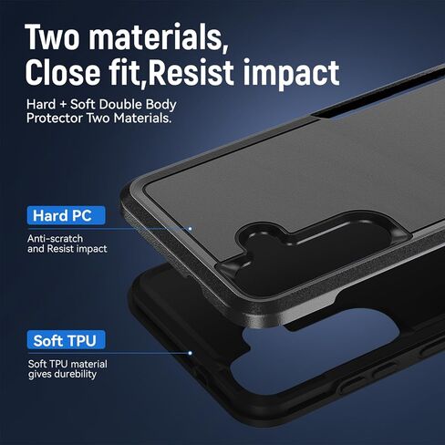 for Galaxy S25 FE Case with HD Screen Protector [Military Grade Drop Tested] Heavy-Duty Tough Rugged Shockproof Protective Case for Samsung Galaxy S25 FE, Black in Kuwait