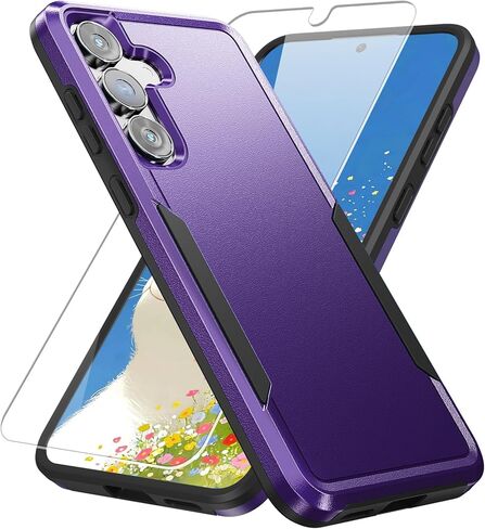 for Galaxy S25 FE Case with HD Screen Protector [Military Grade Drop Tested] Heavy-Duty Tough Rugged Shockproof Protective Case for Samsung Galaxy S25 FE, Black in Kuwait