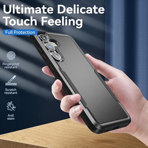 for Galaxy S25 FE Case with HD Screen Protector [Military Grade Drop Tested] Heavy-Duty Tough Rugged Shockproof Protective Case for Samsung Galaxy S25 FE, Black in Kuwait