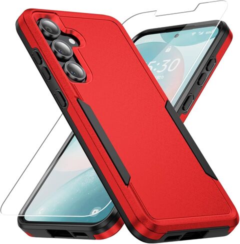 for Galaxy S25 FE Case with HD Screen Protector [Military Grade Drop Tested] Heavy-Duty Tough Rugged Shockproof Protective Case for Samsung Galaxy S25 FE, Black in Kuwait