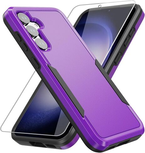 for Galaxy S25 FE Case with HD Screen Protector [Military Grade Drop Tested] Heavy-Duty Tough Rugged Shockproof Protective Case for Samsung Galaxy S25 FE, Black in Kuwait