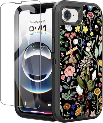 Compatible with iPhone 16e 17e Case 2025 with Screen Protector 3-Layer Full Body Shockproof Heavy Duty Protective Phone Case for iPhone 16E/17E Men Boys, Camouflage in Kuwait