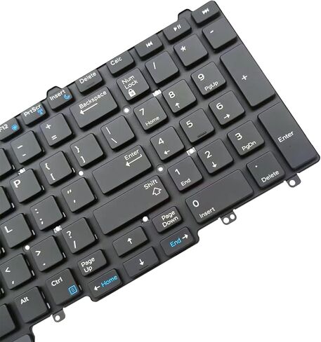 Replacement Keyboard Backlight for Dell Latitude E5550 E5570 5580 5590 5591, Precision 3510 3520 7510 7520 7710 7720 Series Laptop with Pointer US Layout Back Light Laptop Keyboard in Kuwait