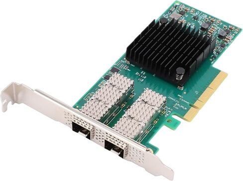 Pomya MCX4121AXCAT Dual Port 10G/25G SFP28 Server Network Card, PCIe X8 Adapter with RDMA & SRIOV, Low Latency for Data Center, GPU Computing, VMware i, / in Kuwait