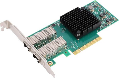 Pomya MCX4121AXCAT Dual Port 10G/25G SFP28 Server Network Card, PCIe X8 Adapter with RDMA & SRIOV, Low Latency for Data Center, GPU Computing, VMware i, / in Kuwait